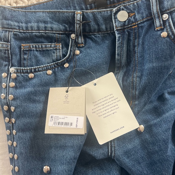 Blue Embellished Jeans by Blank NYC - Picture 5 of 6